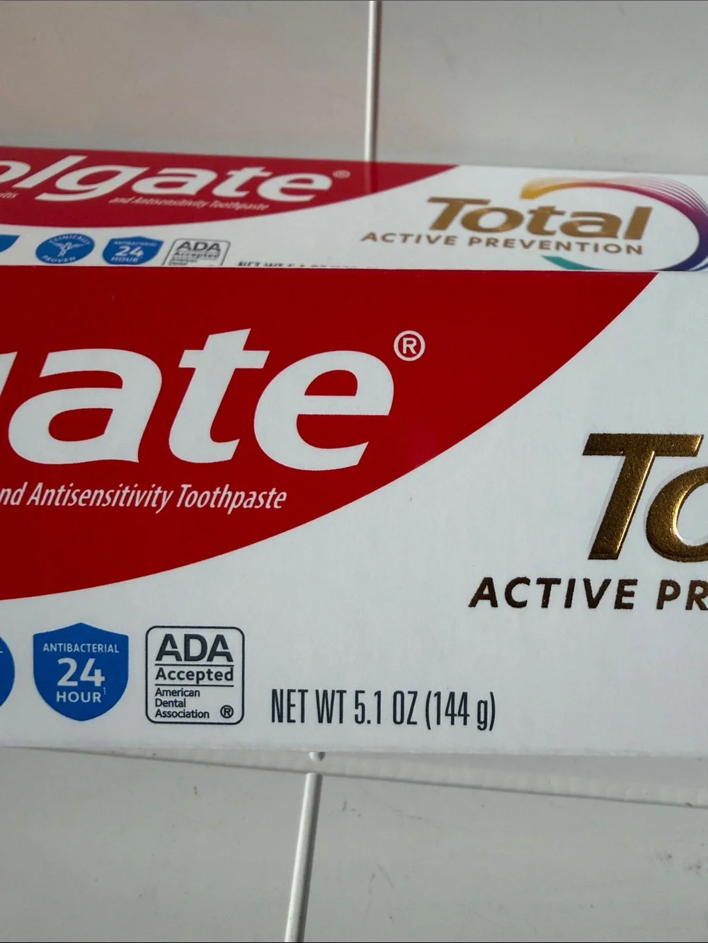 Colgate Total Active Prevention Toothpaste  Whitening Paste Set of 2!  5.1 Oz